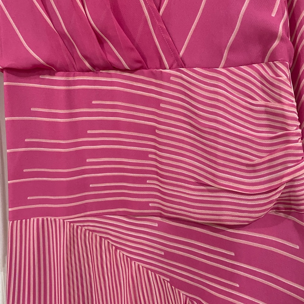 BCBGMAXAZRIA Striped Ruffle Dress - Picture 6 of 14